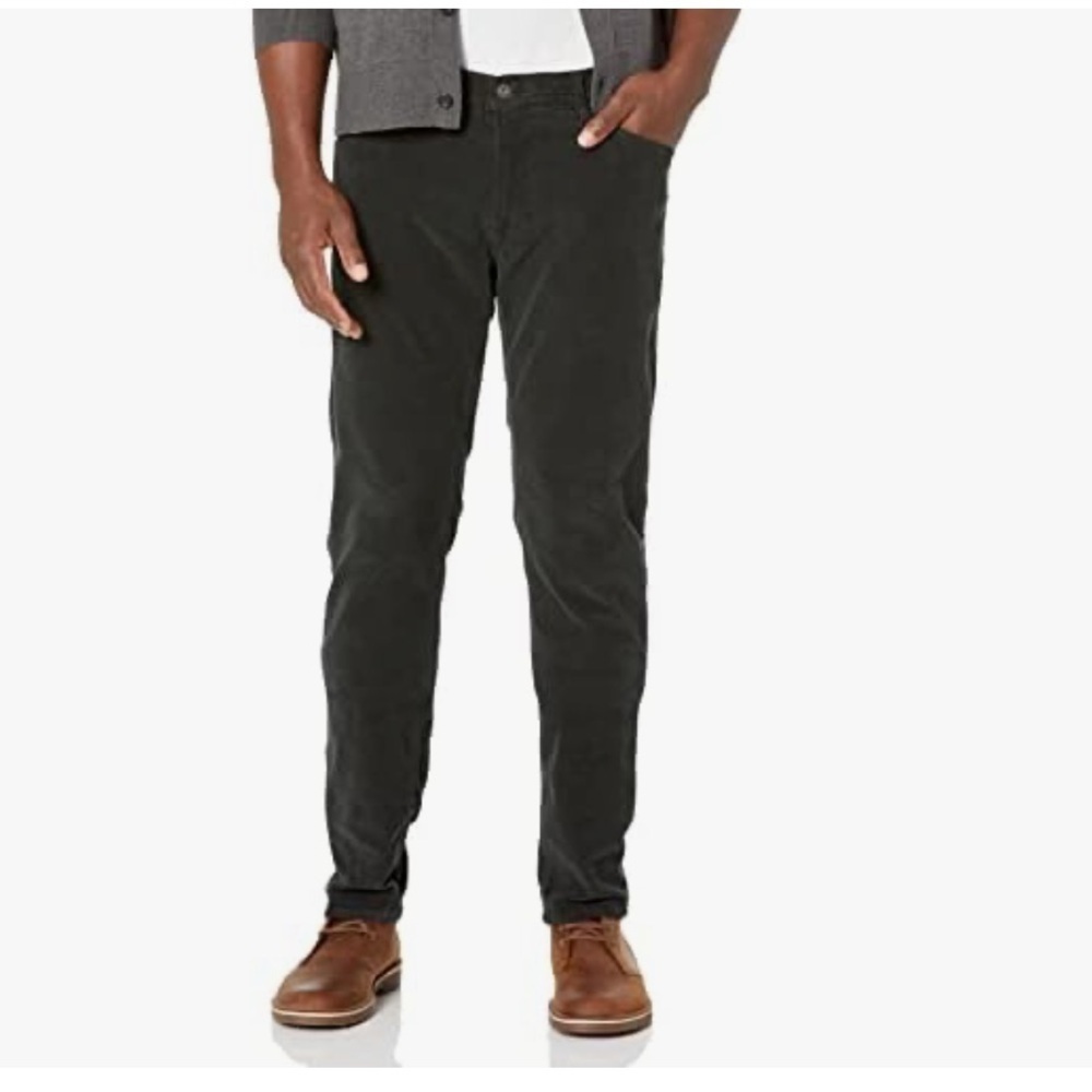 New AG Adriano Goldschmied Sz 38 Men's Tellis Modern Black Cords Slim